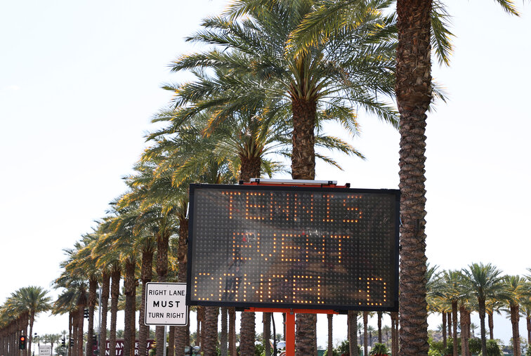 Nach der Absage von Indian Wells reagieren nun auch einige Veranstalter weiterer Turniere Nach der Absage von Indian Wells reagieren nun auch einige Veranstalter weiterer Turniere