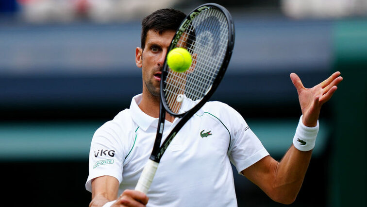 Novak Djokovic am Mittwoch in Wimbledon