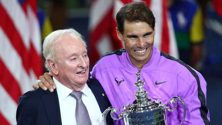 Rod Laver und Rafael Nadal 2019 in New York City