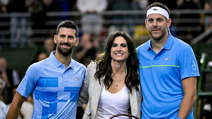 Auch Gabriela Sabatini ließ sich das Abschiedsduell zwischen Juan Martin Del Potro und Novak Djokovic nicht entgehen. Getty Images