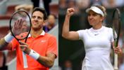 Zwei ehemalige Größen der Tenniswelt: Juan Martin del Potro und Simona Halep
