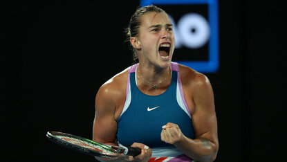Aryna Sabalenka am Samstag in Melbourne Aryna Sabalenka am Samstag in Melbourne