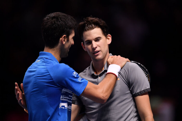 Djokovic und Thiem bei den ATP Finals 2019
