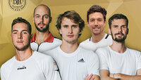 The German Davis Cup team against Switzerland