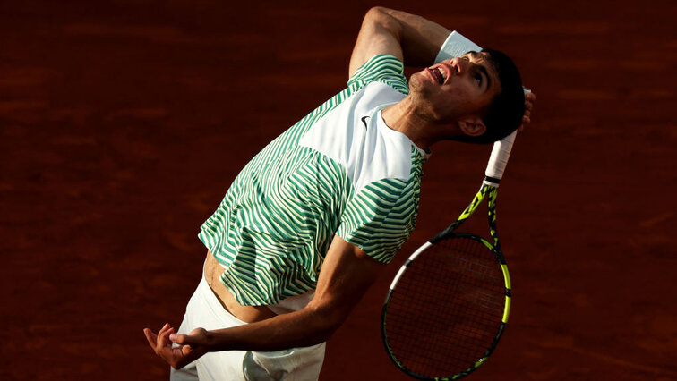 Carlos Alcaraz am Montag in Roland Garros