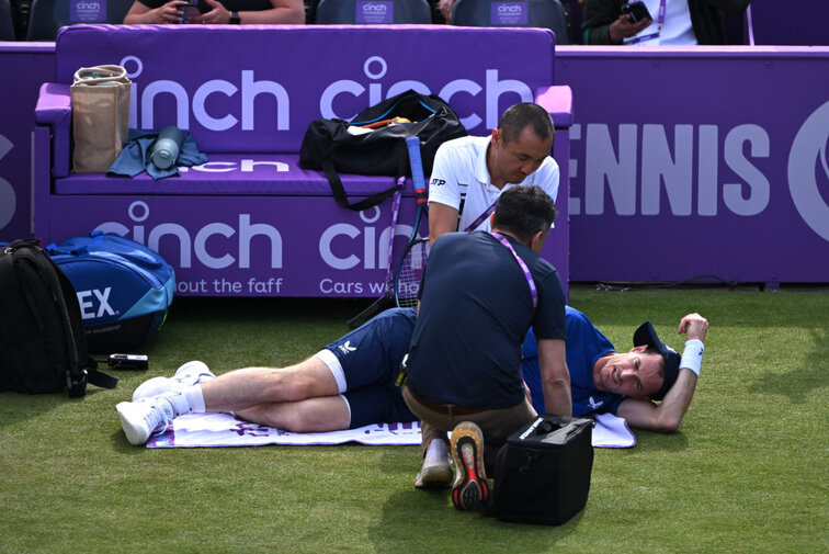 Andy Murray konnte das Achtelfinale im Londoner Queen's Club nicht fertigspielen