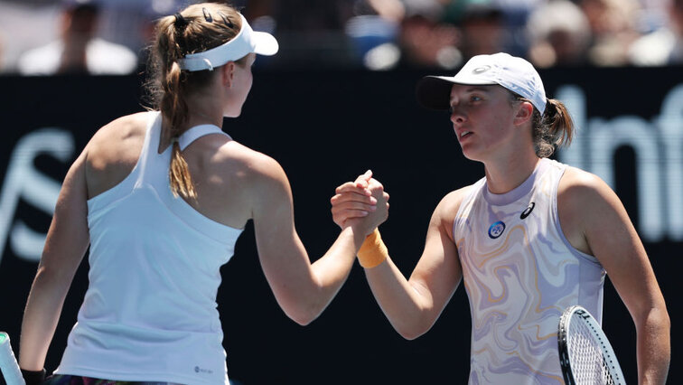Bei den Australian Open hatte Elena Rybakina gegen Iga Swiatek die Nase vorne Bei den Australian Open hatte Elena Rybakina gegen Iga Swiatek die Nase vorne