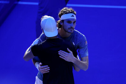 Stefanos Tsitsipas und Holger Rune in Turin Stefanos Tsitsipas und Holger Rune in Turin