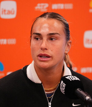 Aryna Sabalenka war mit dem Einfallsreichtum der Organisatoren in Miami nicht zufrieden.