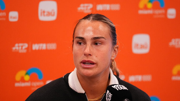Aryna Sabalenka war mit dem Einfallsreichtum der Organisatoren in Miami nicht zufrieden. Aryna Sabalenka war mit dem Einfallsreichtum der Organisatoren in Miami nicht zufrieden.