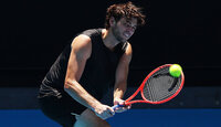 Taylor Fritz beim Training in Melbourne