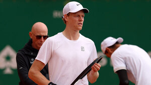 Jannik Sinner gestern beim Training in Monte-Carlo