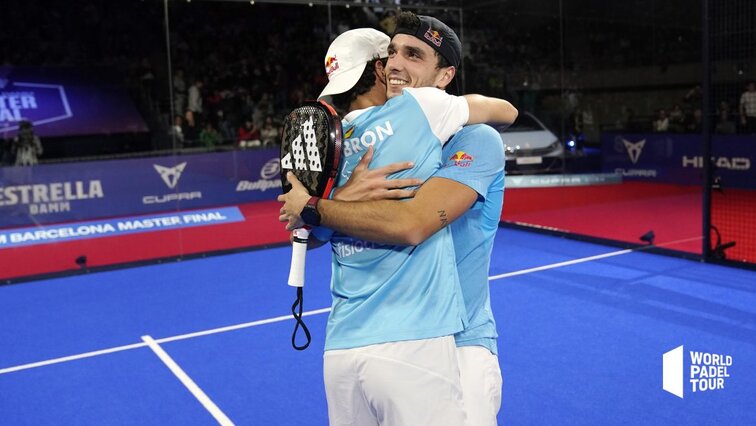 Juan Lebron und Alejandro Galan nach ihrem Triumph beim Masters in Barcelona Juan Lebron und Alejandro Galan nach ihrem Triumph beim Masters in Barcelona
