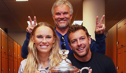 Caroline Wozniacki im Kreise ihrer Lieben