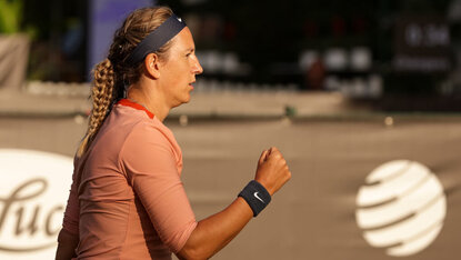 Victoria Azarenka schaffte am verregneten Freitag als einzige Spielerin den Einzug ins Halbfinale von Berlin. Getty Images