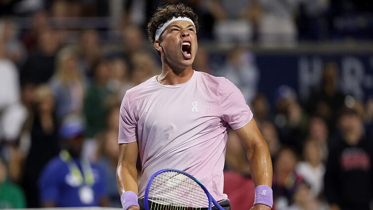 Trotz hartem Kampf in Toronto bleibt Ben Shelton gegen seinen Landsmann Brandon Nakashima weiterhin ungeschlagen. Getty Images