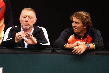 Zwei, die sich bestens verstehen: Boris Becker und Alexander Zverev Zwei, die sich bestens verstehen: Boris Becker und Alexander Zverev