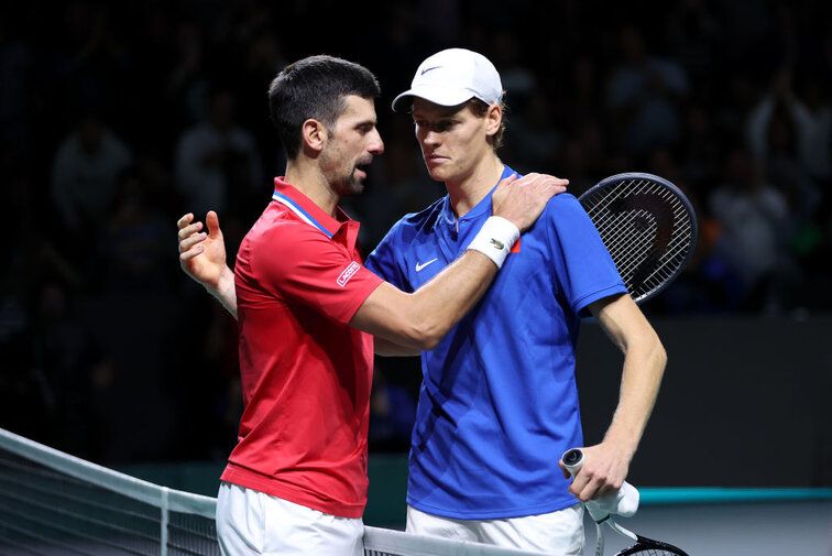Novak Djokovic trifft auf Jannik Sinner Novak Djokovic trifft auf Jannik Sinner