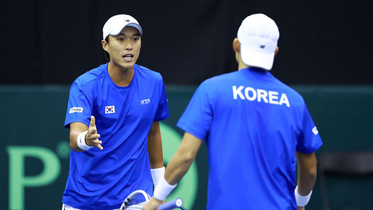 Das südkoreanische Davis-Cup-Team darf sich über einen großen Erfolg freuen.