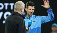 Jim Courier ein Interview zu geben, fällt Novak Djokovic immer leicht