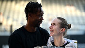 Schon beim Titelgewinn von Elina Svitolina in Auckland, zeigte sich Ehemann Gael Monfils stolz.
