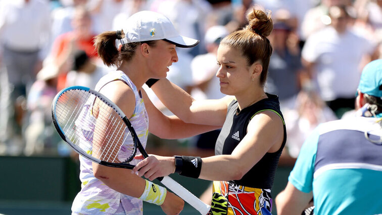 Iga Swiatek siegte bereits 2022 im Finale von Indian Wells gegen Maria Sakkari.