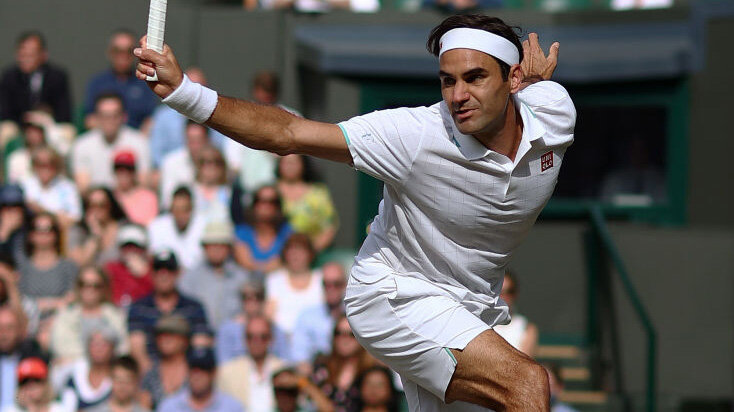Roger Federer bei seinem letzten professionellen Match in Wimbledon