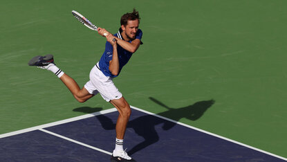Daniil Medvedev steht im Endspiel beim ATP Masters in Indian Wells. Daniil Medvedev steht im Endspiel beim ATP Masters in Indian Wells.