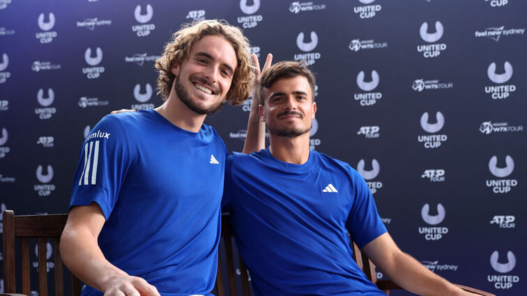 Stefanos und Petros Tsitsipas sind häufiger gemeinsam im Doppel zu sehen. Stefanos und Petros Tsitsipas sind häufiger gemeinsam im Doppel zu sehen.