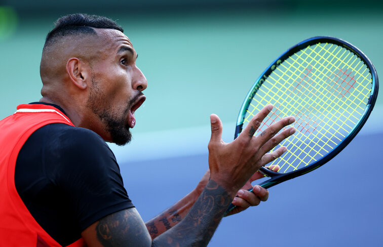 In the semi-final duel with Rafael Nadal, Nick Kyrgios was at times barely in control