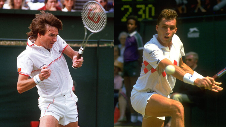 Jimmy Connors and Ivan Lendl in 1984