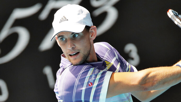 Dominic Thiem in Melbourne on Wednesday