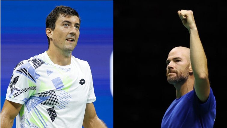 Sebastian Ofner und Adrian Mannarino kämpfen um den Halbfinaleinzug. Sebastian Ofner und Adrian Mannarino kämpfen um den Halbfinaleinzug.