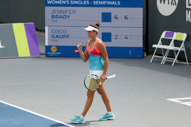 Jennifer Brady celebrated her first title on the WTA tour in Lexington