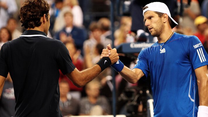 Gegen Federer 2010 bei den US Open