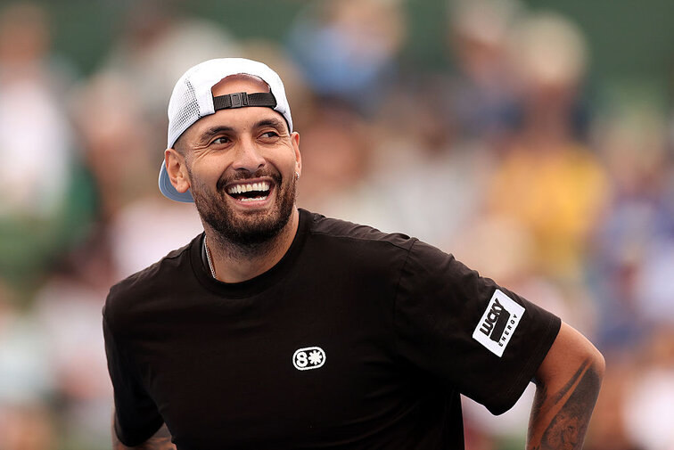 Nick Kyrgios präsentierte sich gut gelaunt