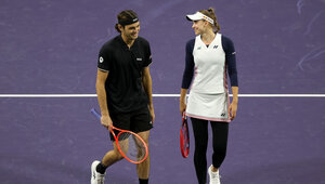 Taylor Fritz (l.) und Elena Rybakina siegten erneut