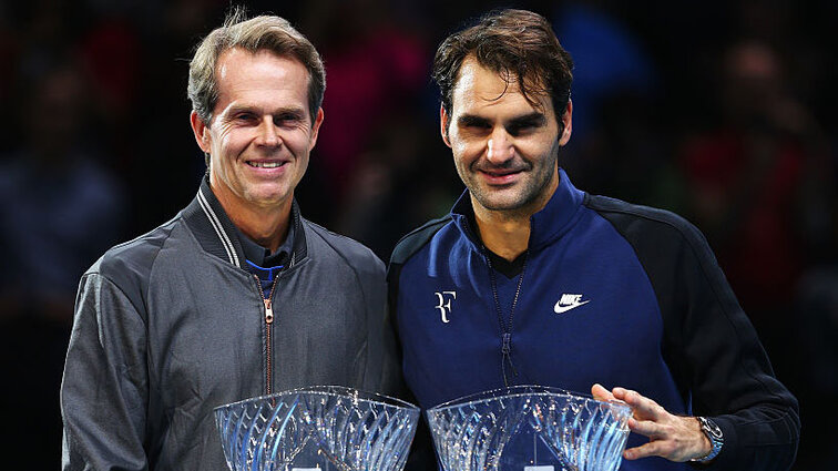Zwei mit ähnlicher Spielanlage: Stefan Edberg und Björn Borg Zwei mit ähnlicher Spielanlage: Stefan Edberg und Björn Borg