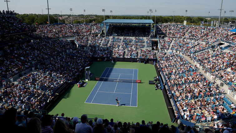 Der Center Court in Cincinnnati ist nicht komplett überdacht. Das verärgert viele Fans.