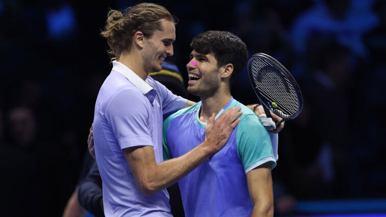 Bei den ATP Finals in Turin 2024 hat Alexander Zverev Carlos Alcaraz besiegt