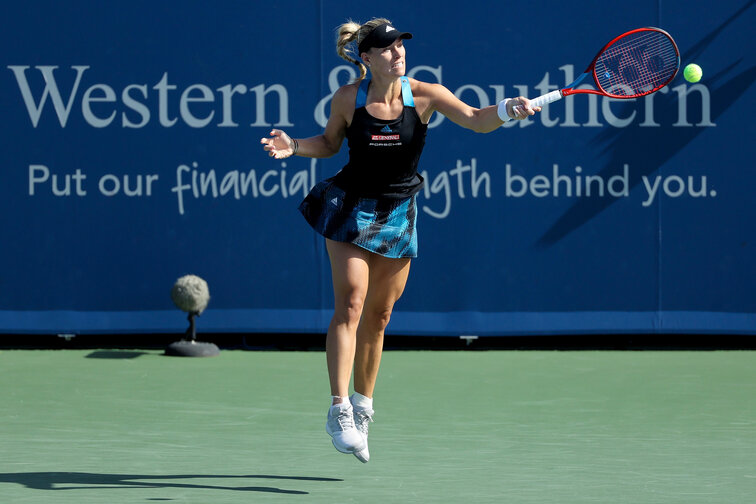 Angelique Kerber faced Jelena Ostapenko in the third round of Cincinnati