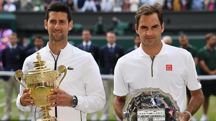 2019: Djokovic. Federer. 7: 6 (5), 1: 6, 7: 6 (5), 4: 6, 13:12 (3). Nuff said.