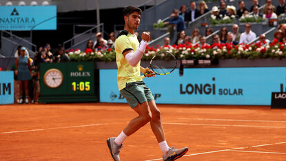Carlos Alcaraz kann das Turnier in Madrid zum dritten Mal in Folge gewinnen. Carlos Alcaraz kann das Turnier in Madrid zum dritten Mal in Folge gewinnen.