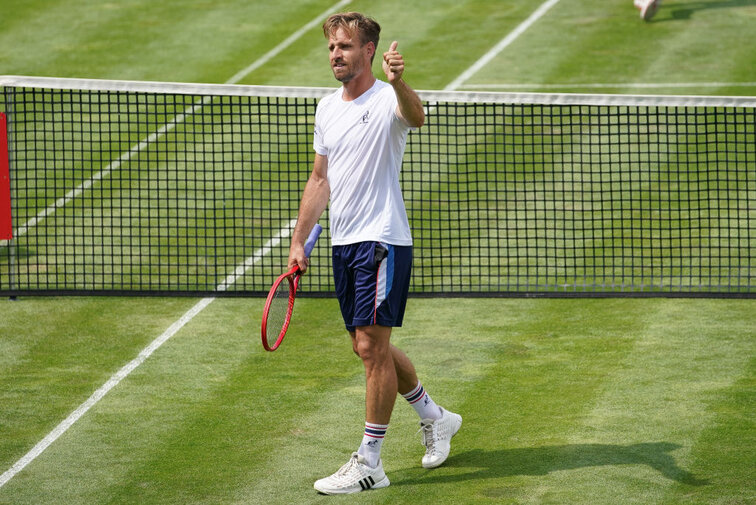 Peter Gojowczyk steht beim ATP-Rasenturnier in Newport im Achtelfinale