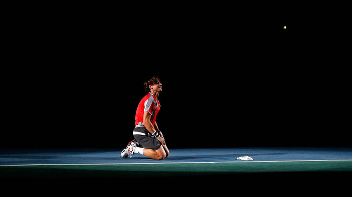 David Ferrer bei seinem Sieg beim ATP-Masters-1000-Event in Paris