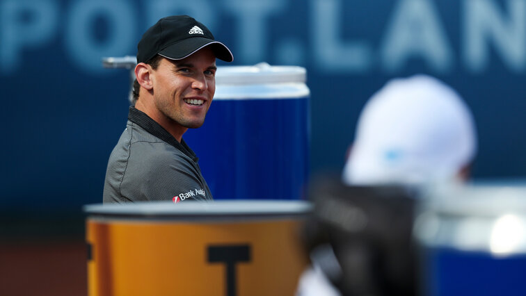 Dominic Thiem hatte am ersten Tag in der Südstadt viel Grund zu lächeln Dominic Thiem hatte am ersten Tag in der Südstadt viel Grund zu lächeln