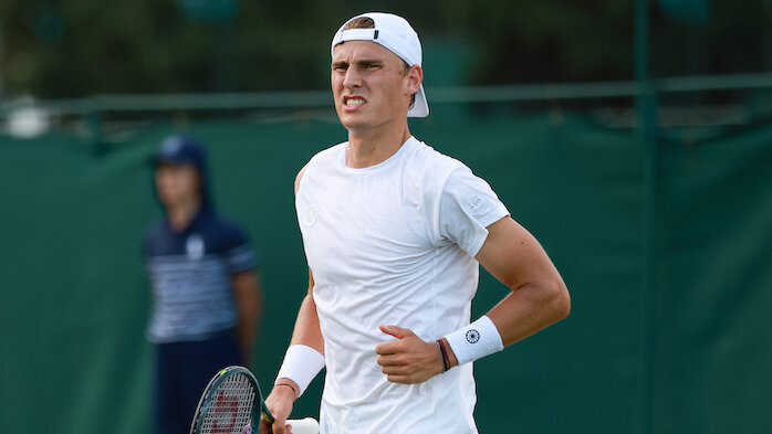 Nach seinen starken Auftritten in Roland Garros fühlt sich Tom Gentzsch auch auf dem Rasen in Wimbledon bereits richtig wohl. Getty Images