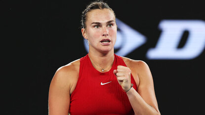 Aryna Sabalenka ließ im Viertelfinale gegen Barbora Krejcikova nichts anbrennen. Aryna Sabalenka ließ im Viertelfinale gegen Barbora Krejcikova nichts anbrennen.