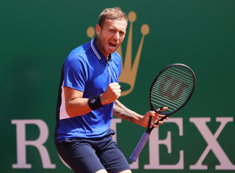 Dan Evans at the ATP Masters 1000 tournament in Monte Carlo