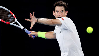 Dominic Thiem am Montag in Melbourne Dominic Thiem am Montag in Melbourne